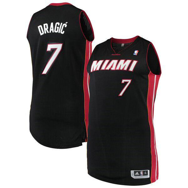 Maillot Miami Heat Homme Goran Dragic 7 adidas Fini authentique Noir
